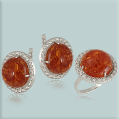 Серебряный набор с фианитами арт. 310г