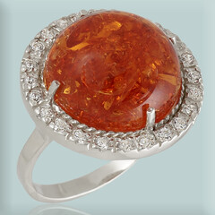 Серебряное кольцо с кабошоном арт. 310к