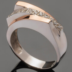 Серебряное кольцо с фианитами арт. 391к