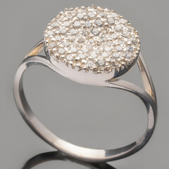 Серебряное кольцо с фианитами арт. 378к