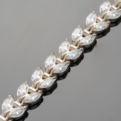 Серебряный браслет с фианитами арт. 315б - 18,5 см