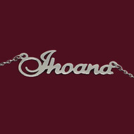 Срібне кольє з ім'ям Jhoana