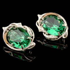 Серебряные серьги 925 пробы с золотом арт. 523с