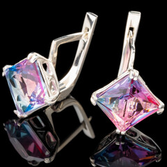 Серебряные серьги 925 пробы с фианитами арт. 433с