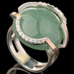 Серебряное кольцо 925 пробы с золотом арт. 616к