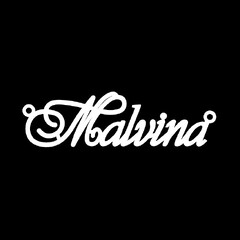 Серебряное колье с именем Malvina