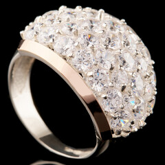 Серебряное кольцо 925 пробы с золотом арт. 596к