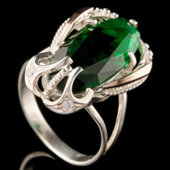 Серебряное кольцо 925 пробы с золотом арт. 650к