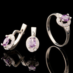 Серебряный набор с фианитами арт. 660г
