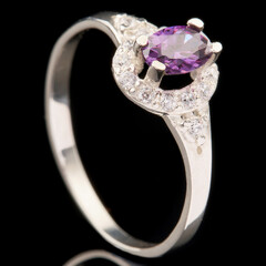 Серебряное кольцо с фианитами арт. 660к
