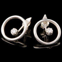 Серебряные серьги 925 пробы с фианитами арт. 1009с