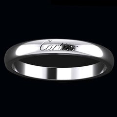Серебряное обручальное кольцо c надписью Cartier арт. 817к