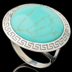 Серебряное кольцо с кабошоном арт. 130к/s