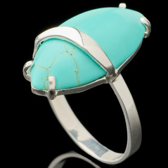 Серебряное кольцо с кабошоном арт. 155к/s