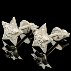 Серебряные серьги 925 пробы с фианитами 4014с/s